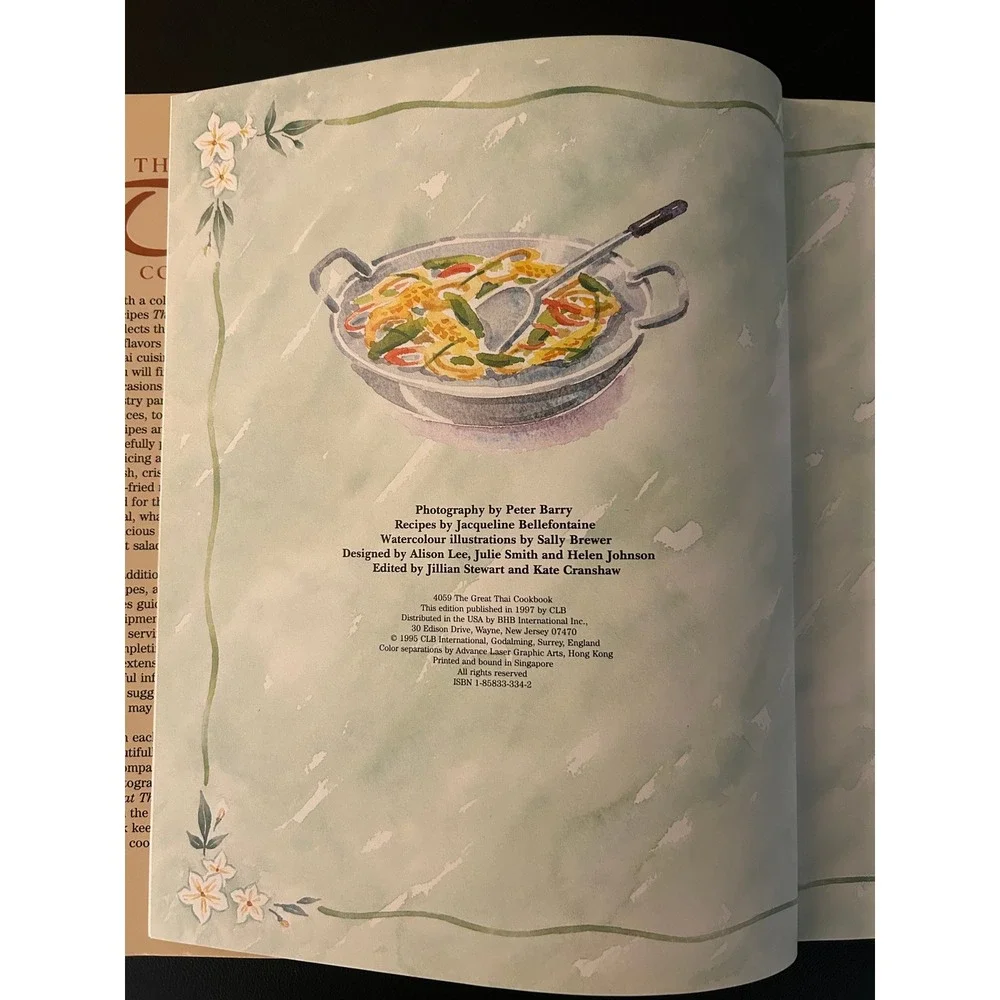 The Great Thai Cookbook Jacqueline Bellefontaine Hardcover 1997 ISBN 1858333342